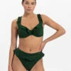 BEACHLIFE Green Embroidery Support Bikinitop