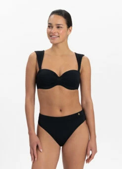 BEACHLIFE Black Swirl Bandeau Bikinitop