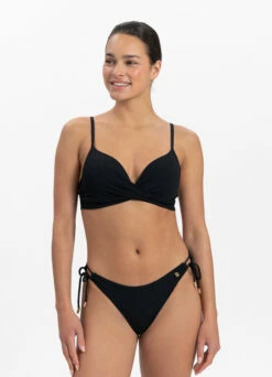 BEACHLIFE Black Swirl Twist Bikinitop