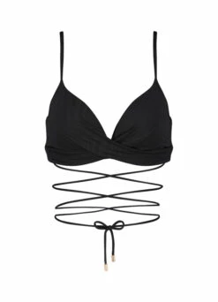BEACHLIFE Black Swirl Twist Bikinitop -Beachlife Verkoopwinkel 123 969 front