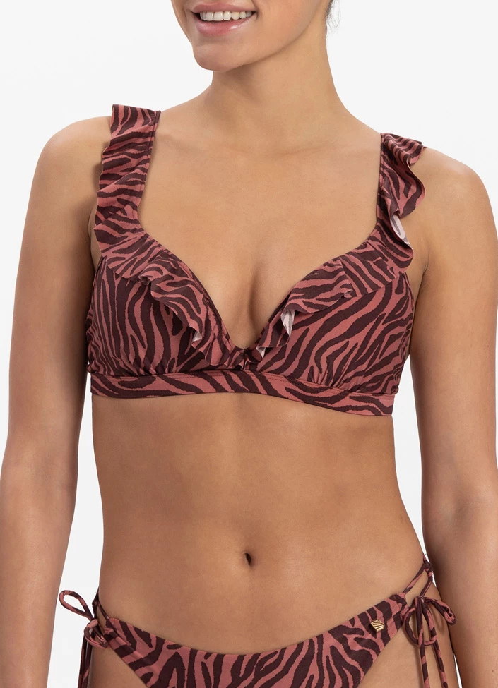 BEACHLIFE Zebra Ruffle Bikinitop 2 BEACHLIFE Zebra Ruffle Bikinitop - Afbeelding 2