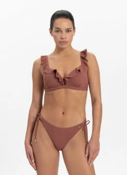 Beachlife Verkoopwinkel 50 BEACHLIFE Rouge Shimmer Ruffle Bikinitop