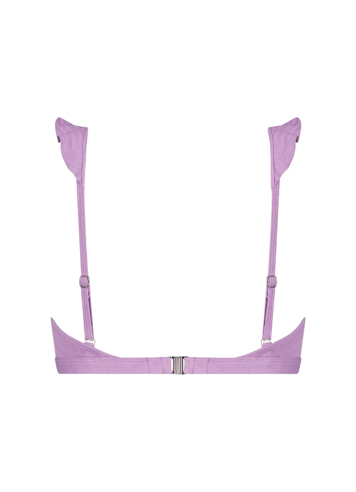BEACHLIFE Purple Swirl Ruffle Bikinitop 5 BEACHLIFE Purple Swirl Ruffle Bikinitop - Afbeelding 5