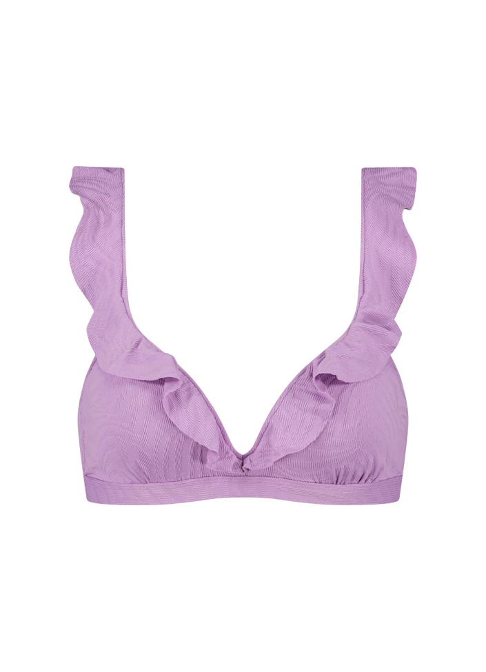 BEACHLIFE Purple Swirl Ruffle Bikinitop 4 BEACHLIFE Purple Swirl Ruffle Bikinitop - Afbeelding 4