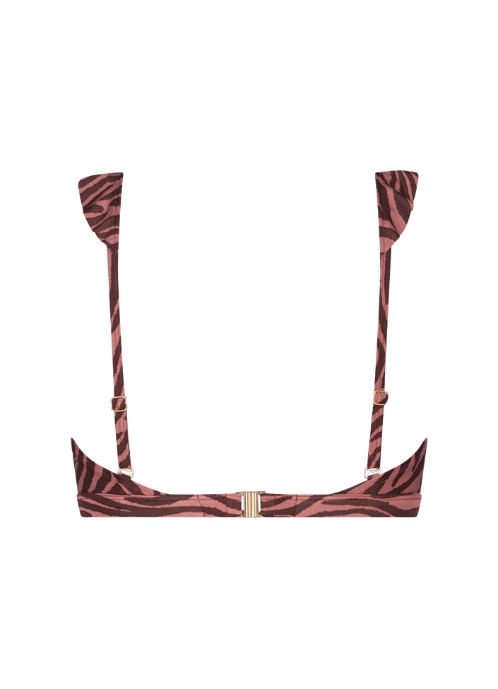 BEACHLIFE Zebra Ruffle Bikinitop 5 BEACHLIFE Zebra Ruffle Bikinitop - Afbeelding 5