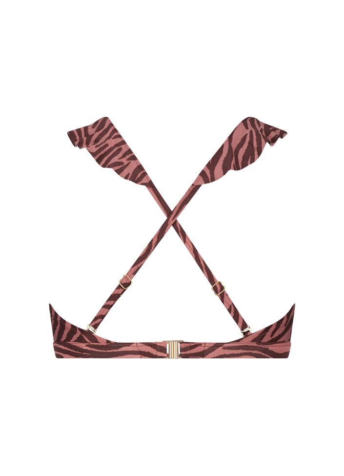 BEACHLIFE Zebra Ruffle Bikinitop 6 BEACHLIFE Zebra Ruffle Bikinitop - Afbeelding 6