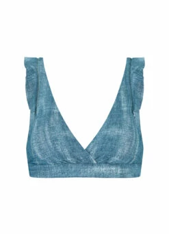 BEACHLIFE Denim Ruches Bikinitop -Beachlife Verkoopwinkel 127 620 front
