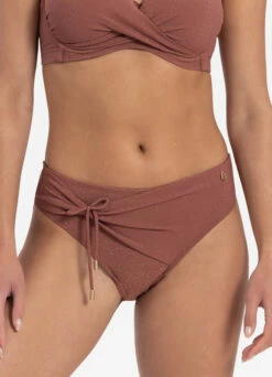 BEACHLIFE Rouge Shimmer Hoog Bikinibroekje