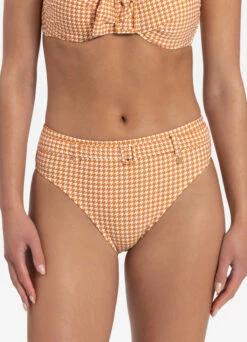 BEACHLIFE Pied De Poule High-waist Bikinibroekje