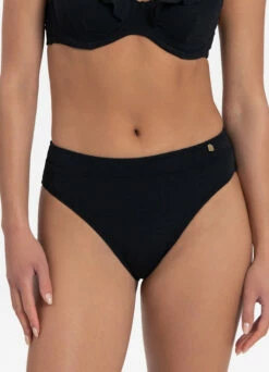 BEACHLIFE Black Swirl High-waist Bikinibroekje