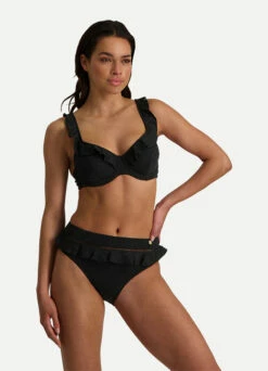 BEACHLIFE Black Embroidery High-waist Bikinibroekje -Beachlife Verkoopwinkel 265108 966 265218 966 front