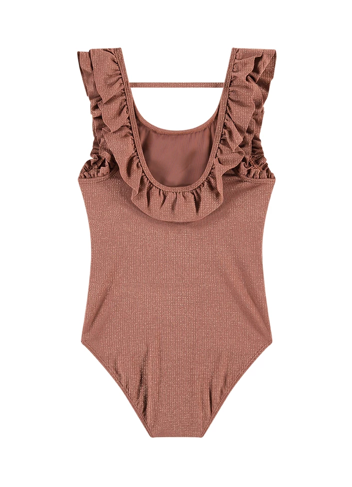 BEACHLIFE Rouge Shimmer Meisjes Ruffle Badpak 2 BEACHLIFE Rouge Shimmer Meisjes Ruffle Badpak - Afbeelding 2