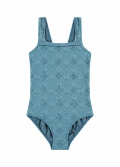 BEACHLIFE Blue Embroidery Meisjes Square Badpak
