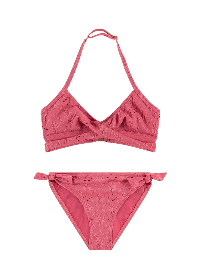 BEACHLIFE Pink Embroidery Meisjes Twist Bikiniset 1 BEACHLIFE Pink Embroidery Meisjes Twist Bikiniset