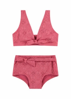 BEACHLIFE Pink Embroidery Meisjes Strik Bikiniset