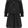 BEACHLIFE Black Swirl Off-shoulder Jurkje