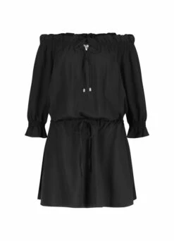 BEACHLIFE Black Swirl Off-shoulder Jurkje
