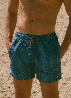BEACHLIFE Denim Heren Zwembroek -Beachlife Verkoopwinkel beachlife swimwear ss2023 men denim close up