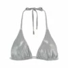 BEACHLIFE Metallic Silver Triangel Bikinitop